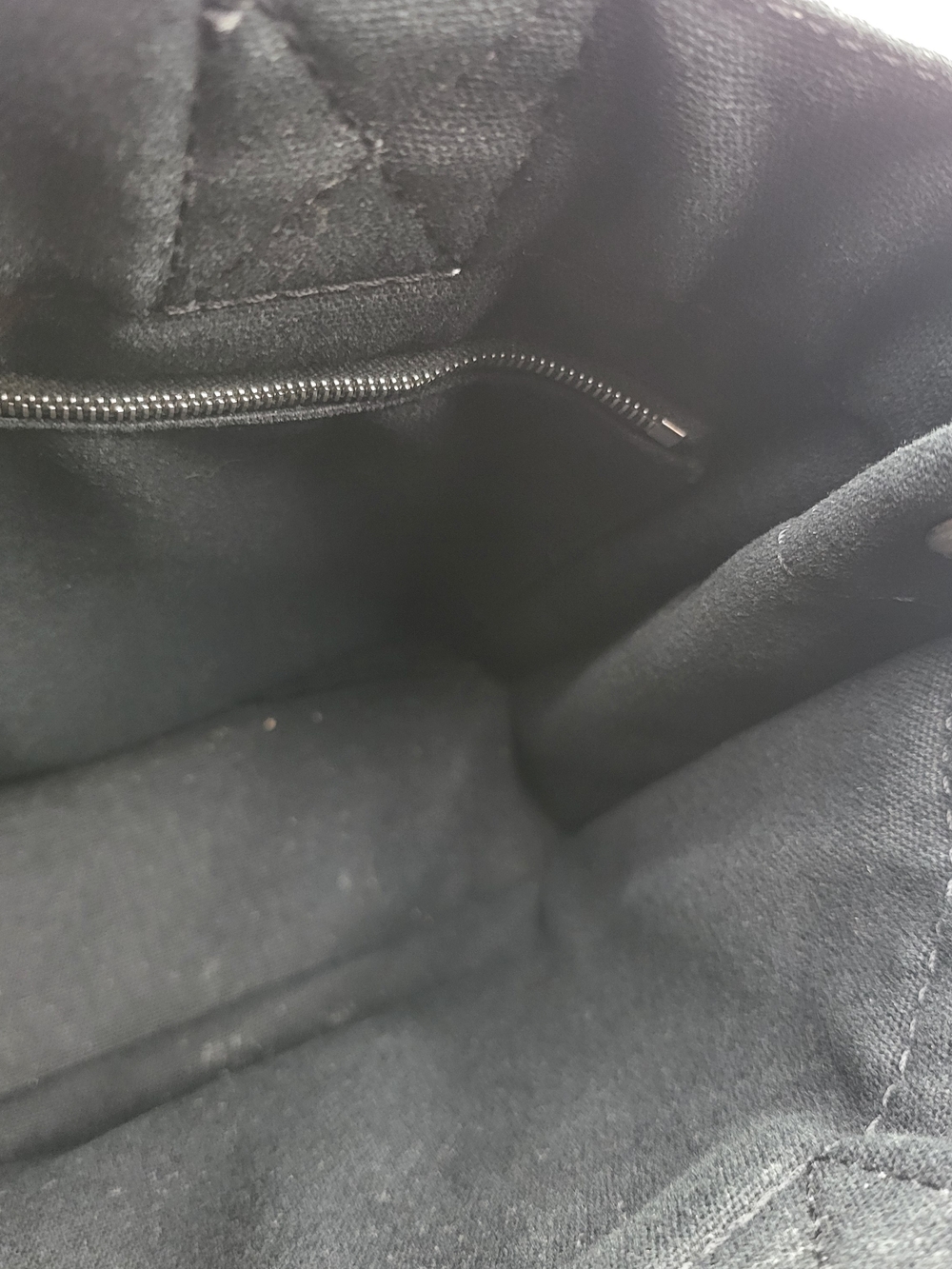 HERMES Black Canvas Herline PM Tote Bag, Authentic w/COA. - Picture 10 of 15